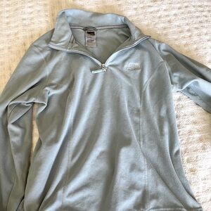 Baby blue the north face pull over